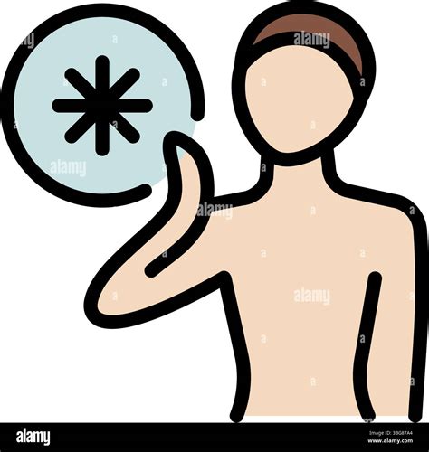 Hypothermia Color Icon. Vector Illustration of Person with Cold Temperature Symbol, Low Body ...