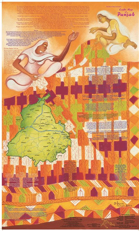 Crafts & Textiles Map of Punjab
