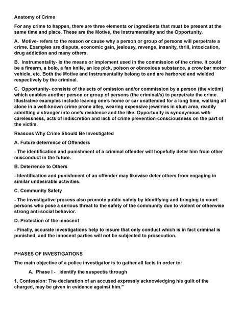 Anatomy OF Crime - Anatomy of Crime For any crime to happen, there are three elements or ...