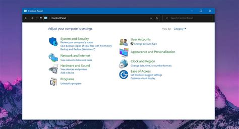 Image result for Windows Control Panel