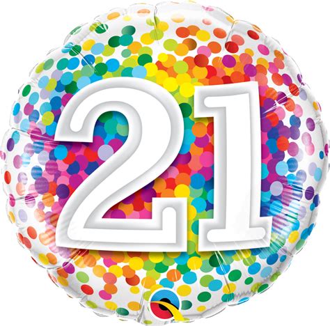 21st Birthday Balloon In A Box - Happy 21 Birthday Png Clipart - Full ...