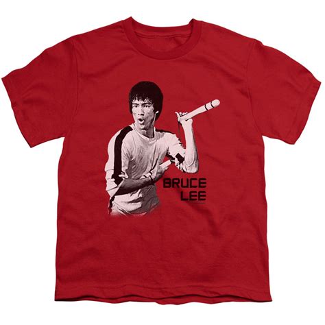 Bruce Lee Nunchucks Kid's Red T-shirts - Etsy