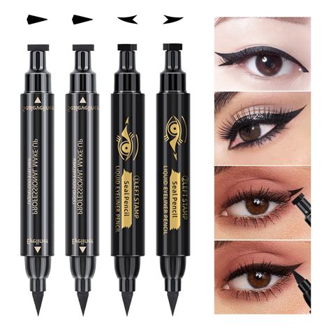 Pinkiou Set of 4 Eyeliner Stamps - Winged Liquid Eyeliner, Waterproof ...