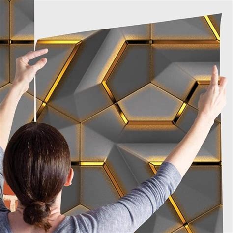 3D SELF Adhesive Wallpaper for Living Room Bedroom CUPBOARDS PEEL and ...