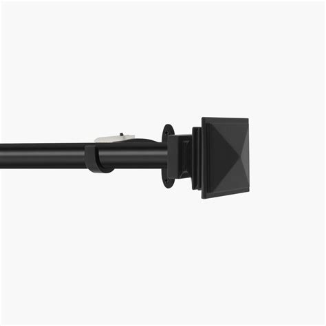 Buy DECO WINDOW Fashion Black Solid Iron Extendable Curtain Rod - 162cm ...