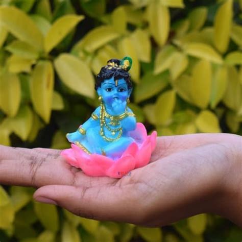 Buy SAUDEEP INDIA Laddoo Gopal with Flute Idol | Bal Gopal Murti Car ...