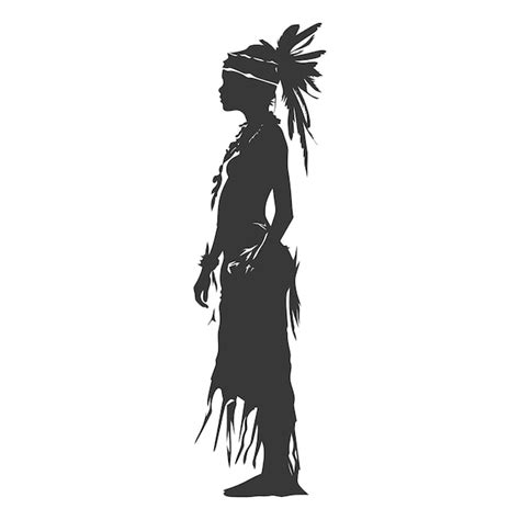 Silhouette native african tribe woman black color only | Premium AI ...
