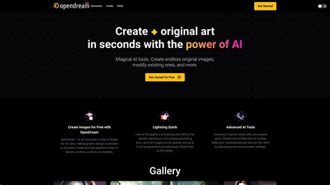 OpenDream AI：輕鬆創造驚人的AI藝術 | Creati.ai