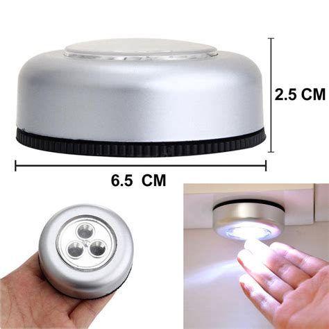 1721 3 Led Cordless Stick Tap Wardrobe Touch Light Lamp - DeoDap