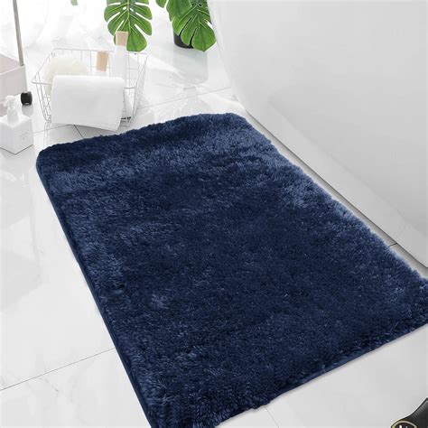 Free Shipping! Luxury Bathroom Rugs Non Slip, Large Navy Bath Rugs for ...