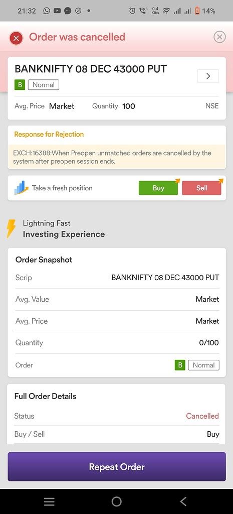 Order Rejected from Exit all positions - MadeForTrade