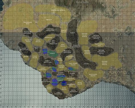 Image result for Rust 3X3 Grid Map