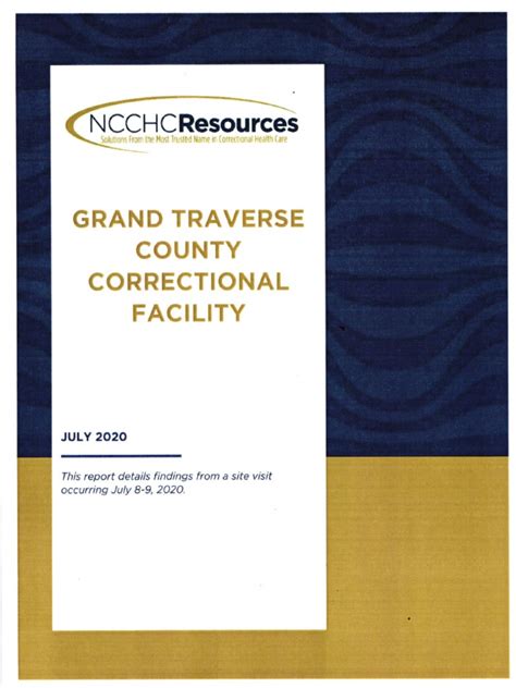 Grand Traverse County Jail NCCHC Report | PDF | Health Care | Mental ...