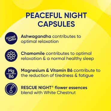 UK Rescue Peaceful Night Capsules 30| Holland & Barrett