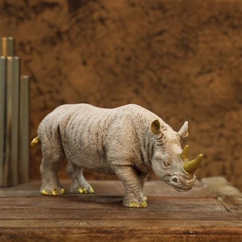Buy Samsiddhi Rhinoceros Showpiece for Home and Office Desk Decor ...