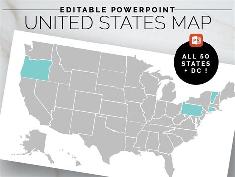 Image result for Fillable US Map for PowerPoint