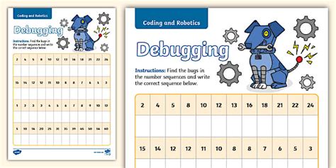 Robotics and Coding - Patterns - Debugging Number Patterns