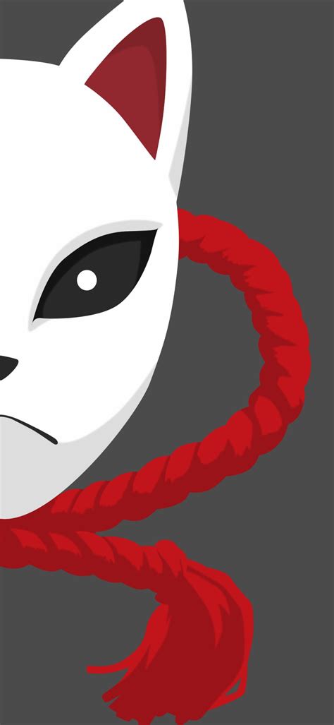 Anime Demon Slayer: Kimetsu no Yaiba, Mask, Minimalist, 1080x2340 Phone ...