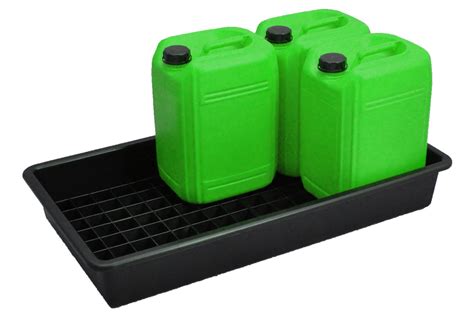 3 x 20 litre Drum Stand in Bund - Oil and Fuel Spill Kits | Oil Spill Kit