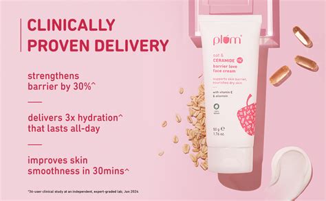 Plum Oat & 1% Ceramide Barrier Love Face Cream | Repairs, Strengthens ...