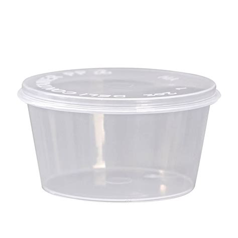 pdqouc 50PCS 4oz Small Plastic Containers with Lids Clear Food Bowl ...