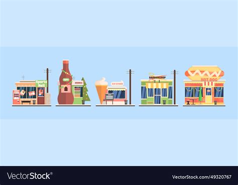 Front View of a Shop Vector 的图像结果