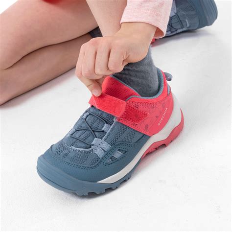 Kids’ Hiking Shoes - Crossrock - Watermelon pink, Storm Blue - Quechua ...