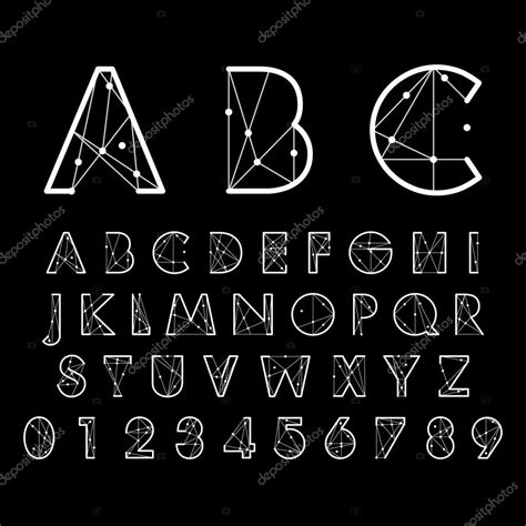 Alphabetic fonts and numbers Stock Vector Image by ©wimstock #46947943