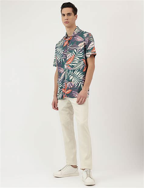 Buy Pure Viscose Tropical Cuban Collar Shirt at Marks & Spencer