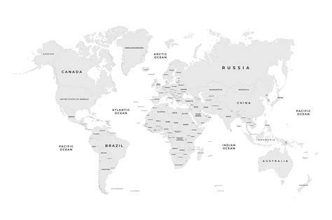 Grey world map | Premium Vector