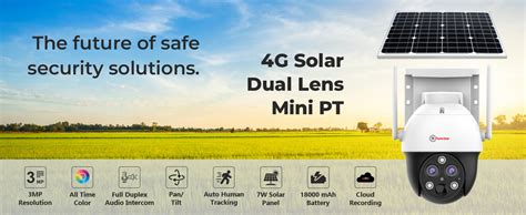 Trueview 4G Sim 3MP Duel Lens Solar Powered Security Camera