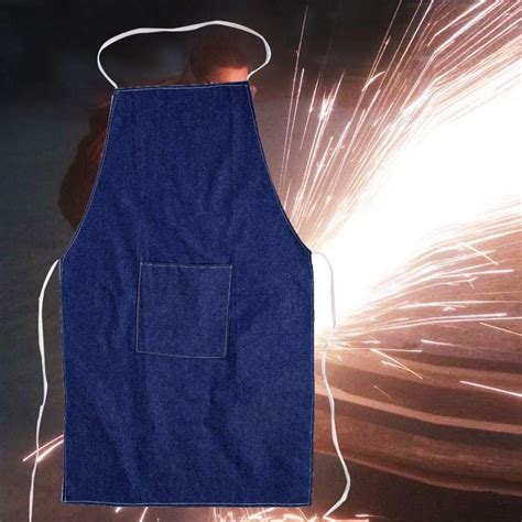 Denim Welding Apron, Heat and Flame-Resistant Heavy Duty Work Aprons ...
