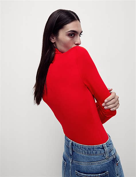 Buy Cosy Funnel Neck Slim Fit Top at Marks & Spencer