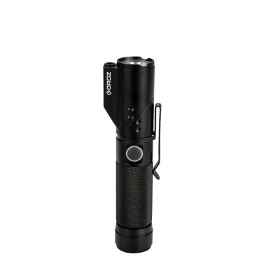 GROZ Rechargeable Flashlight Pivoting Head, UV & Laser 5W LED ...