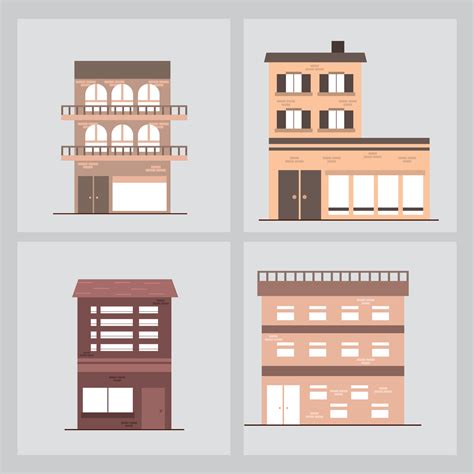 city buildings icons 10459804 Vector Art at Vecteezy