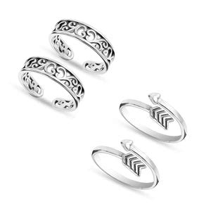 Buy 925 Sterling Silver Toe Rings Online for Women | TrueSilver