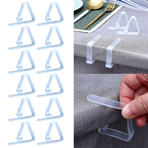 Giyblacko Fixing Clip12 Pieces Transparent Clear Tablecloth Clips ...