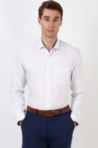 PETER ENGLAND Men Striped Formal White Shirt - Buy PETER ENGLAND Men ...