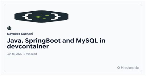 Java, SpringBoot and MySQL in devcontainer