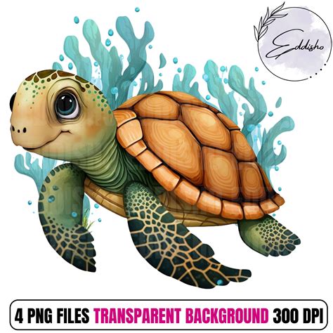 Sea Turtle Cute Sea Turtle Clipart Ocean Animals Sea Turtle - Etsy Canada