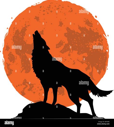 Wolf howling moon hi-res stock photography and images - Alamy