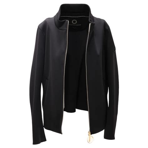 2925AD giubbotto donna UP TO BE black scuba fabric jacket women