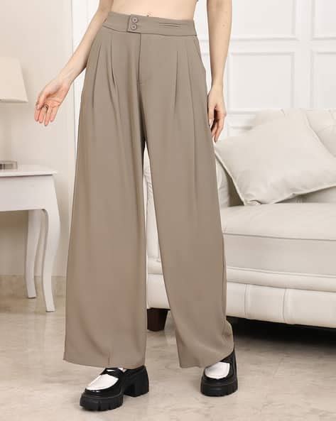 Buy Beige Trousers & Pants for Women by Shein Online | sheinindia.in