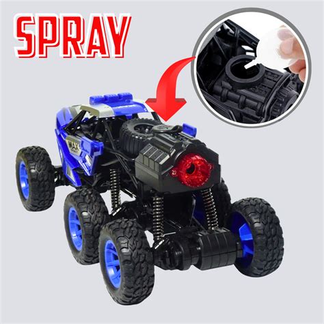 Spray Rock Crawler RC Car with 6 Wheels (Random Colours) – Kids Bestie