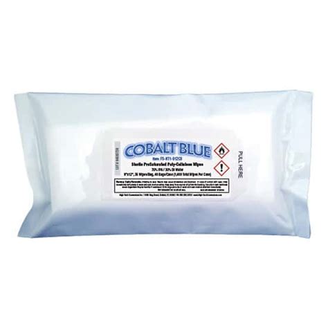 High-Tech Conversions Cleanroom wipes, sterile, pre-saturated in 70% ...
