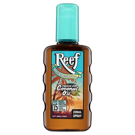 Reef Moisturising Coconut Sunscreen Oil Spray SPF 15 220mL