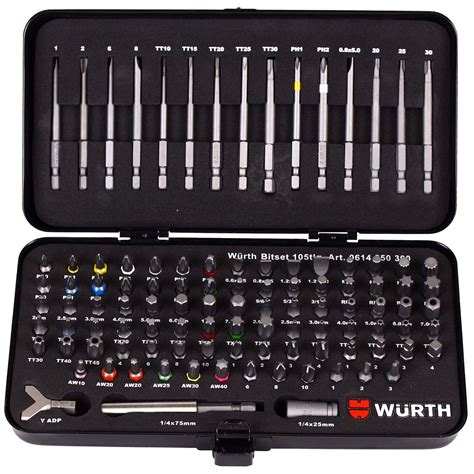 Wuerth 105 Pieces Extensive 1/4 Inch Bit Assortment : Amazon.in ...