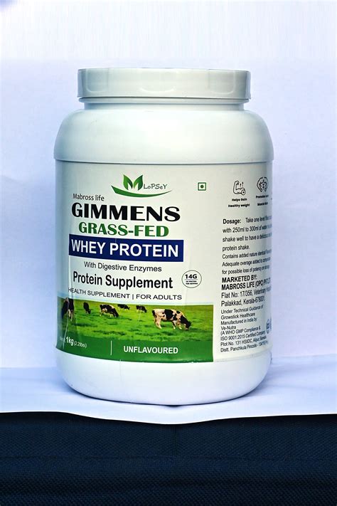 Gimmens Grass-Fed Whey Protein 1kg | 25g Protein Per Serving | Mabross ...