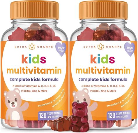 Kids Multivitamin Gummy | Sugar Free Kids Vitamins | Strawberry ...