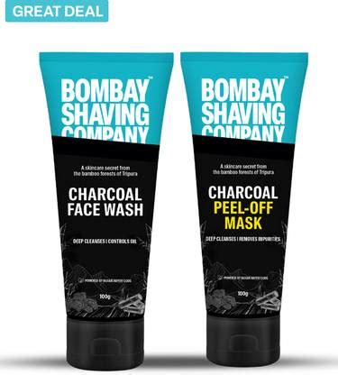 BOMBAY SHAVING COMPANY Charcoal Face Wash & Peel off Face Mask Combo ...